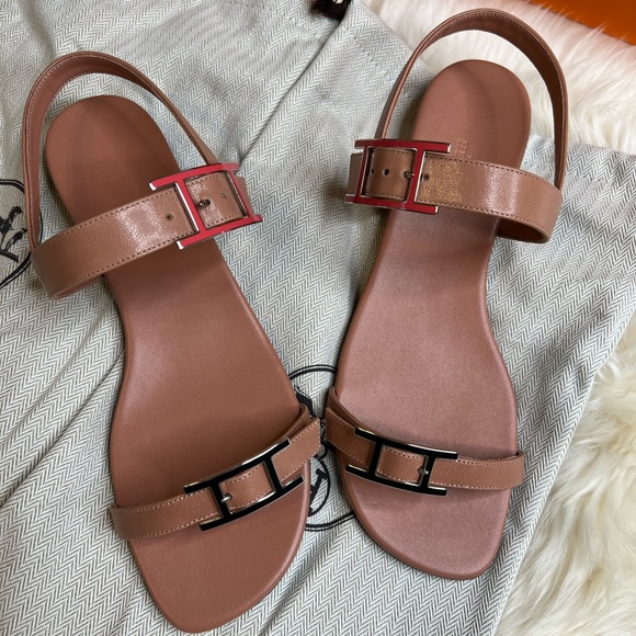 NEW Hermes Cristal Sandals In Rose Aube Size 36 6 Sold Out - Picture 5 of 11